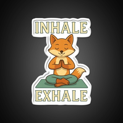 Inhale Exhale Yoga Led Neon Sign For Wellness Space Rgb Color - Shineneon