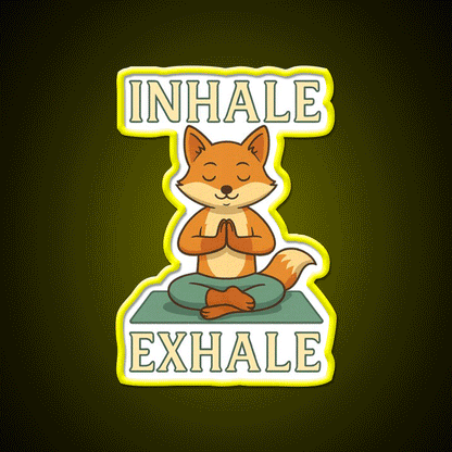 Inhale Exhale Yoga Led Neon Sign For Wellness Space Rgb Color