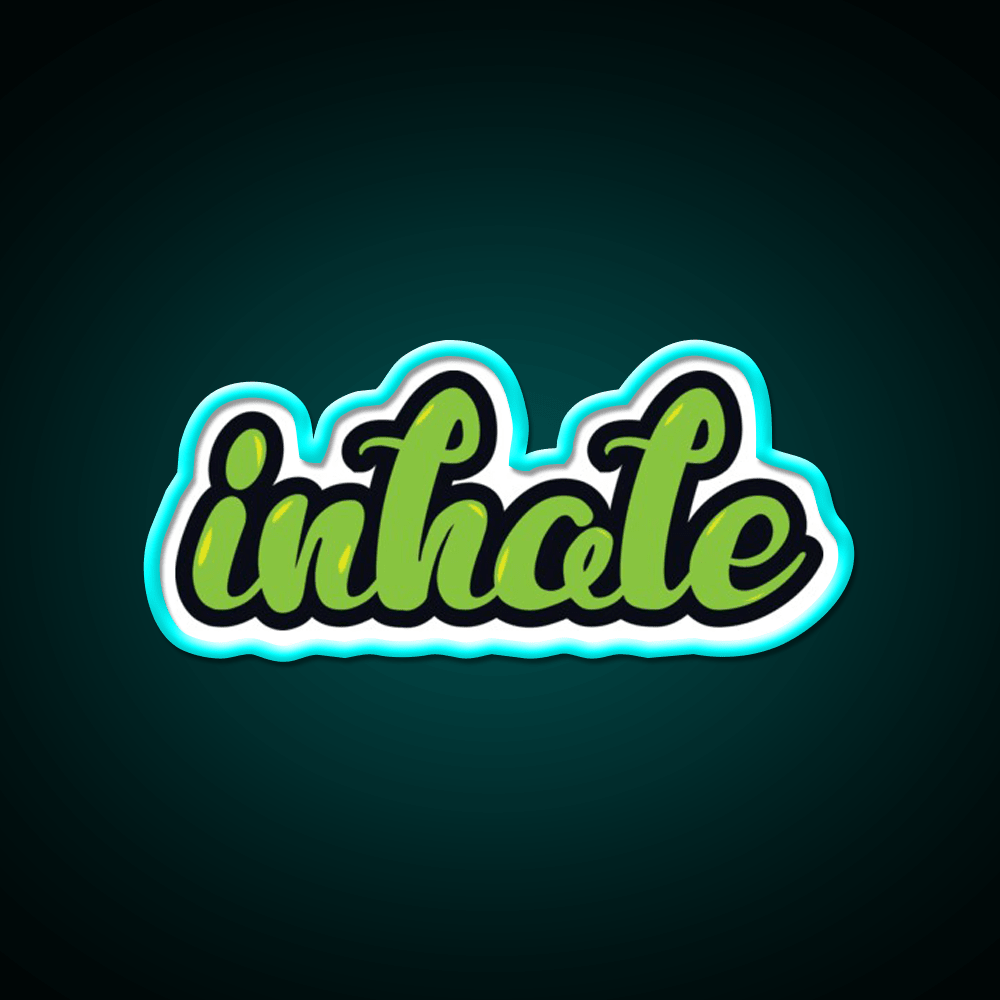Inhale Hemp Inspired Green Leaf Led Neon Sign Rgb Color - Shineneon