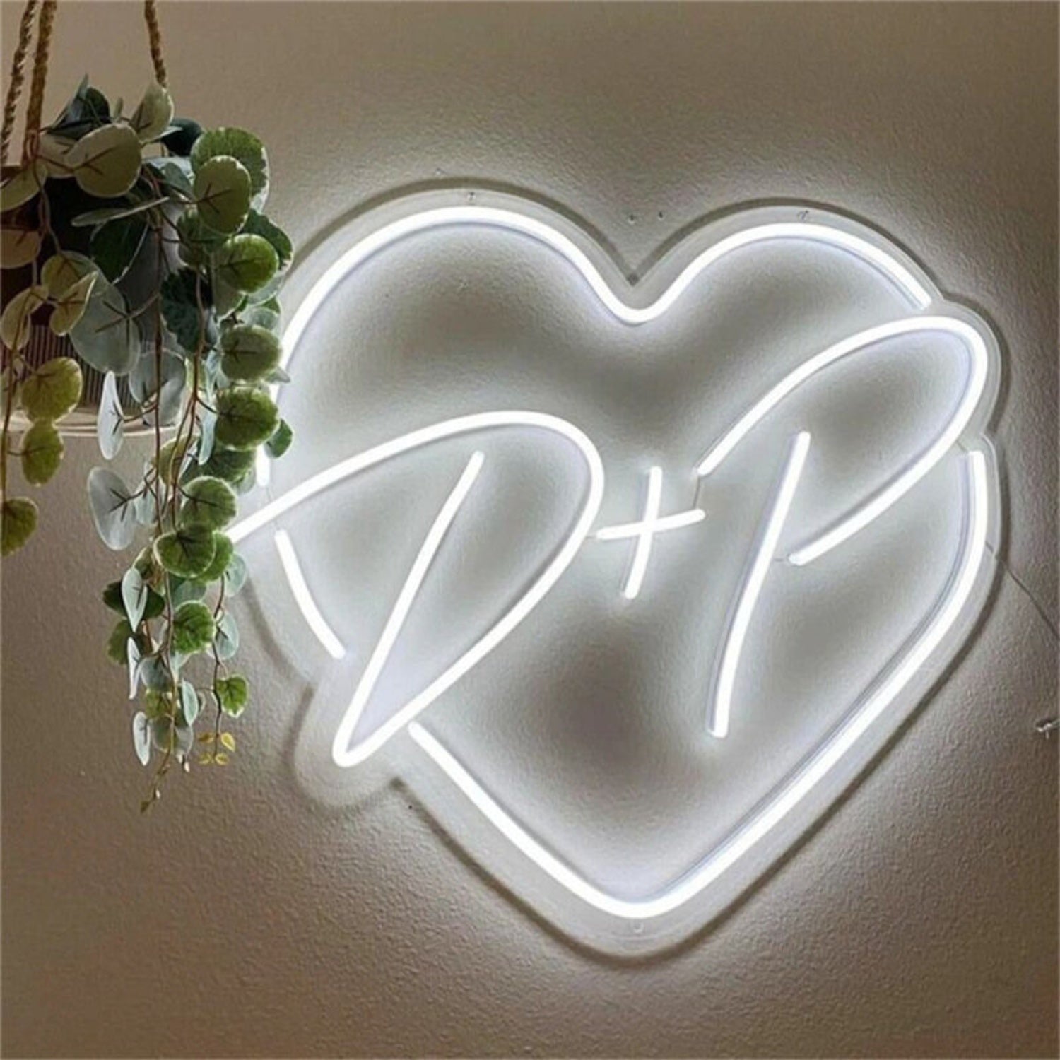 Initials Heart D P Wedding Led Neon Sign | Shineneon