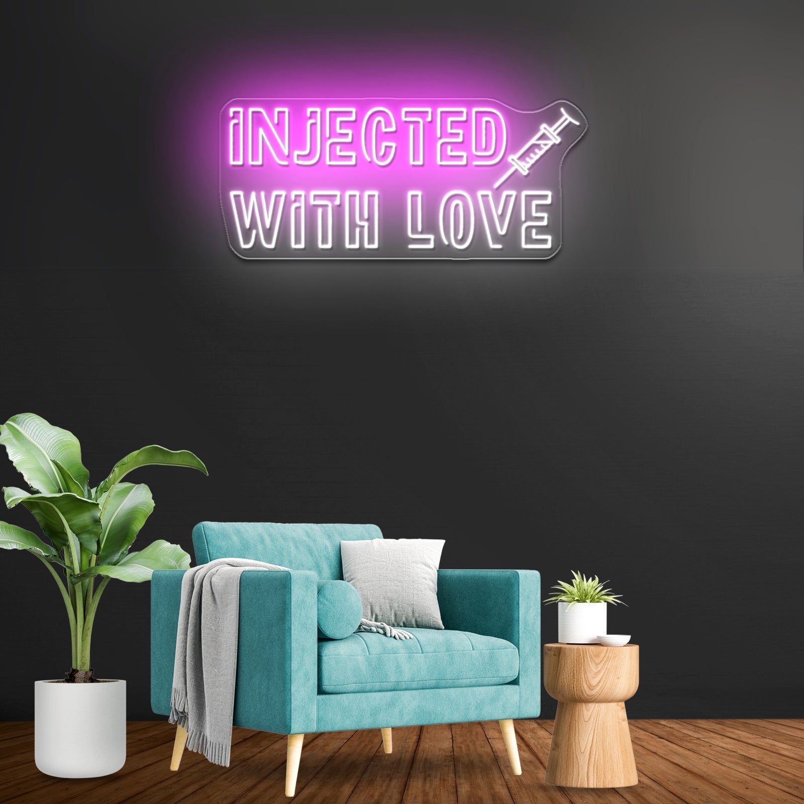 Injected With Love Neon Sign Led Signs For Room - Shineneon