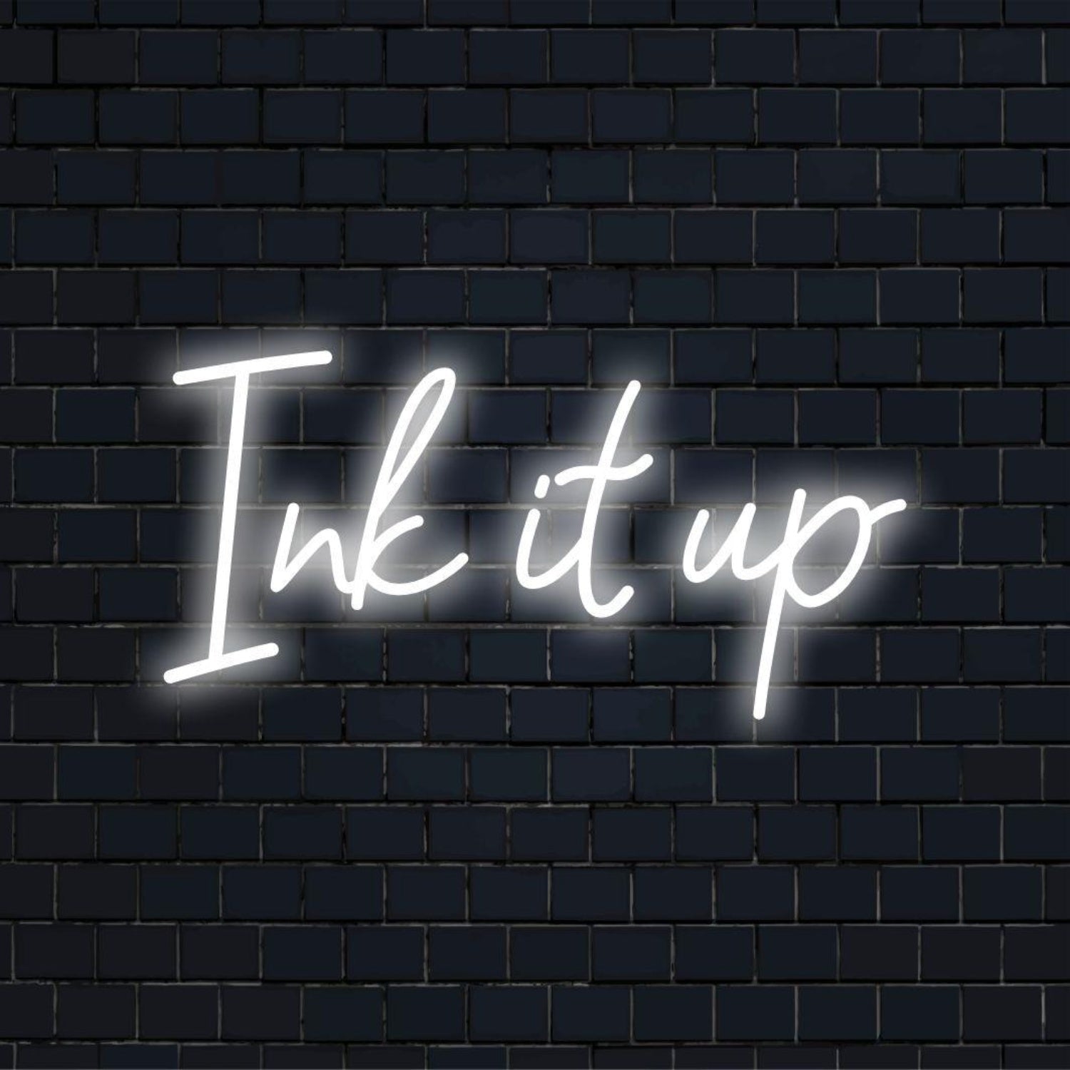 Ink It Up White Glow Led Neon Sign Tattoo Studio Wall Art - Shineneon