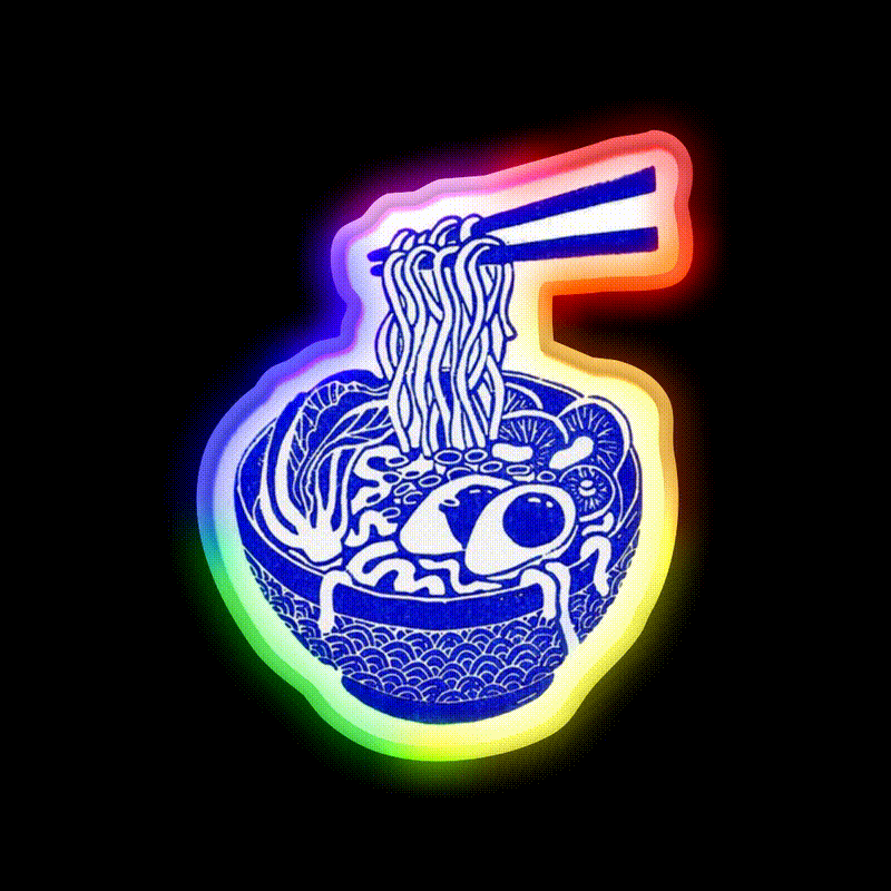 Ink Ramen Led Neon Sign Chinese Food Rgb Color