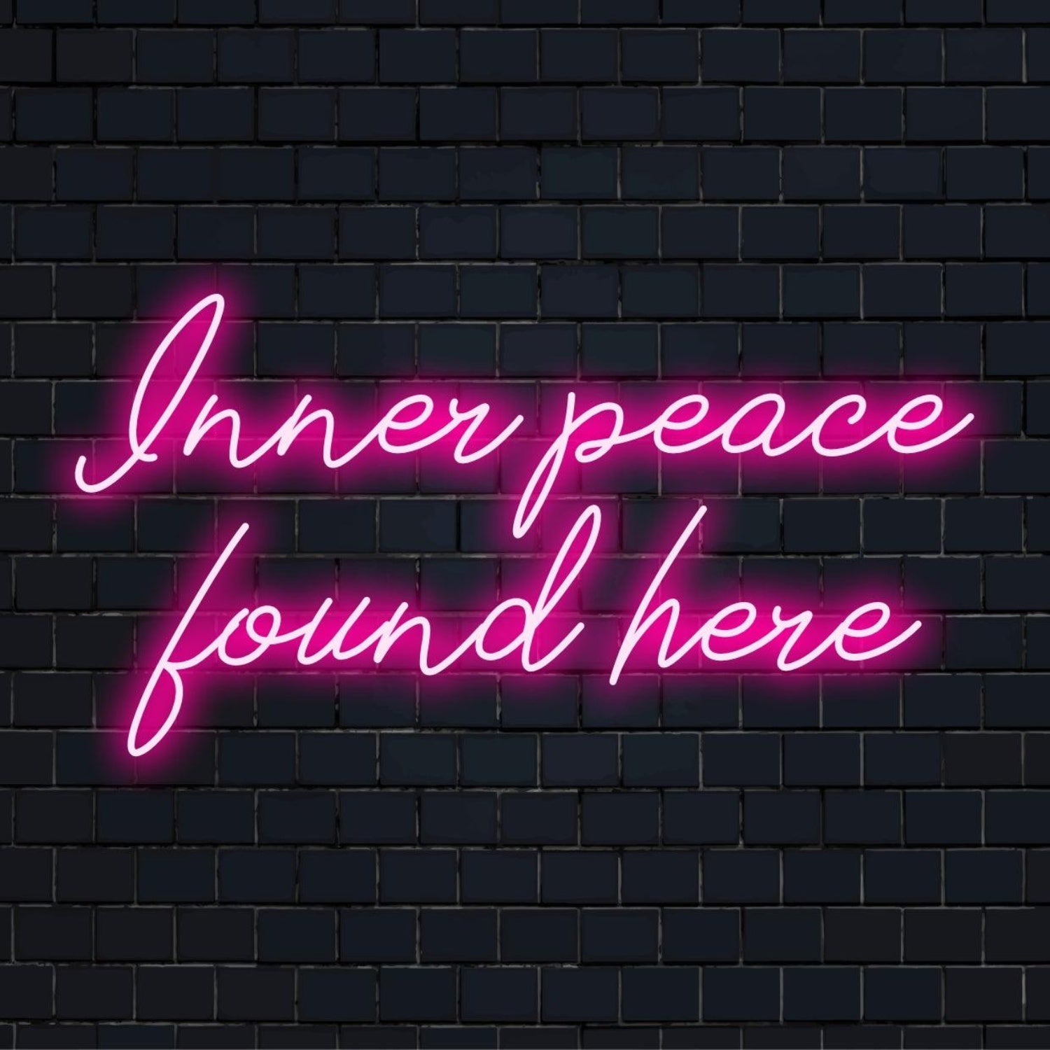 Inner Peace Found Here Vibrant Pink Led Neon Sign For Meditation Yoga Studio Decor | Shineneon