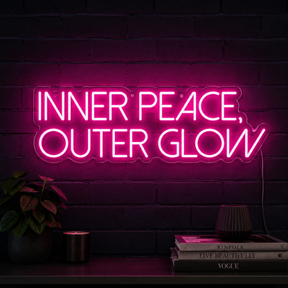 Inner Peace Outer Glow LED Neon Sign - 02 High-Converting Product Image