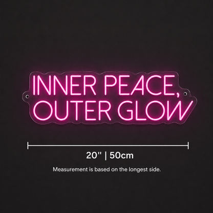 Inner Peace Outer Glow LED Neon Sign - 04 Size Image