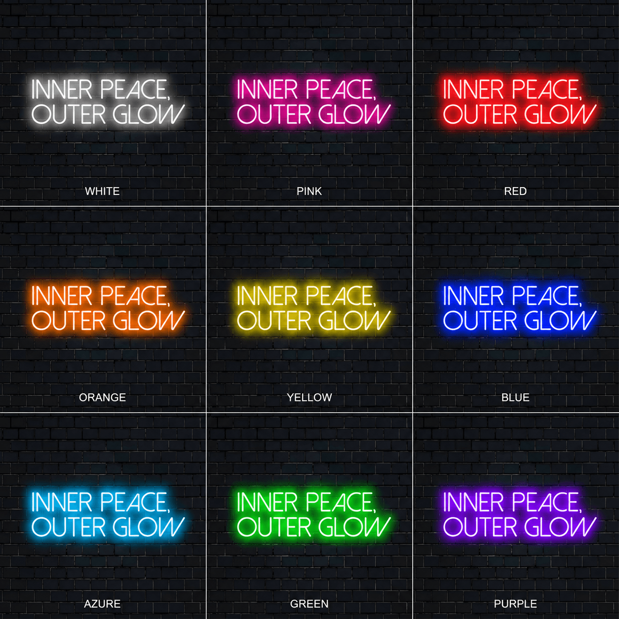 Inner Peace Outer Glow LED Neon Sign - Shineneon