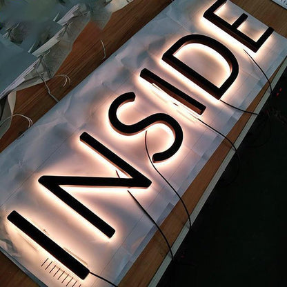 Inside 3D Backlit Letters Business Metal Led Sign - Shineneon