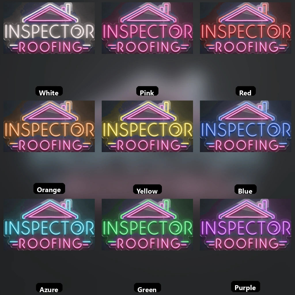 Inspection Roofing LED Neon Sign - 05 Color Grid