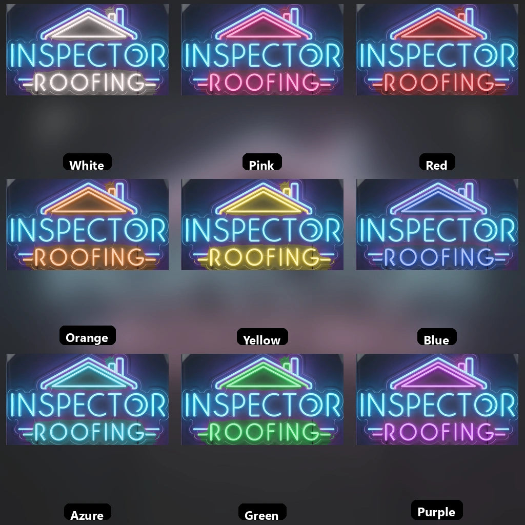 Inspector Roofing LED Neon Sign - 05 Color Grid