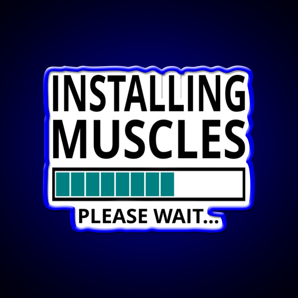 Installing Muscles Please Wait Gym Fitness Led Neon Sign Rgb Color