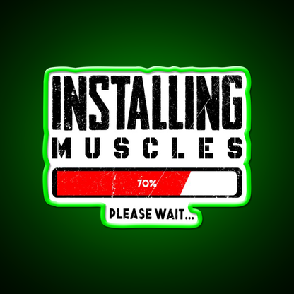 Installing Muscles Please Wait Gym Fitness Led Neon Sign Gym Room Sign Rgb Color - LED neon sign view 8