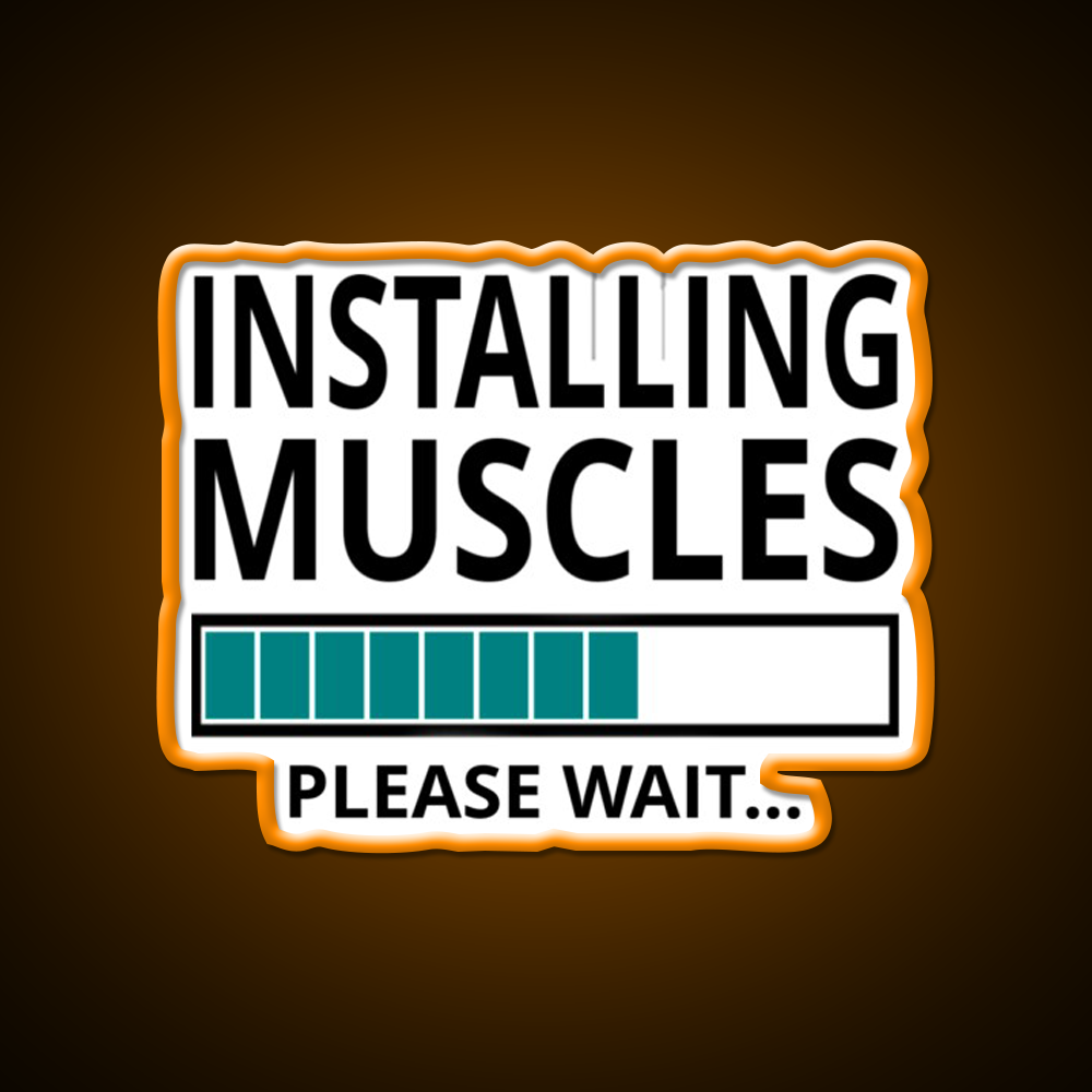 Installing Muscles Please Wait Gym Fitness Led Neon Sign Rgb Color - LED neon sign view 6