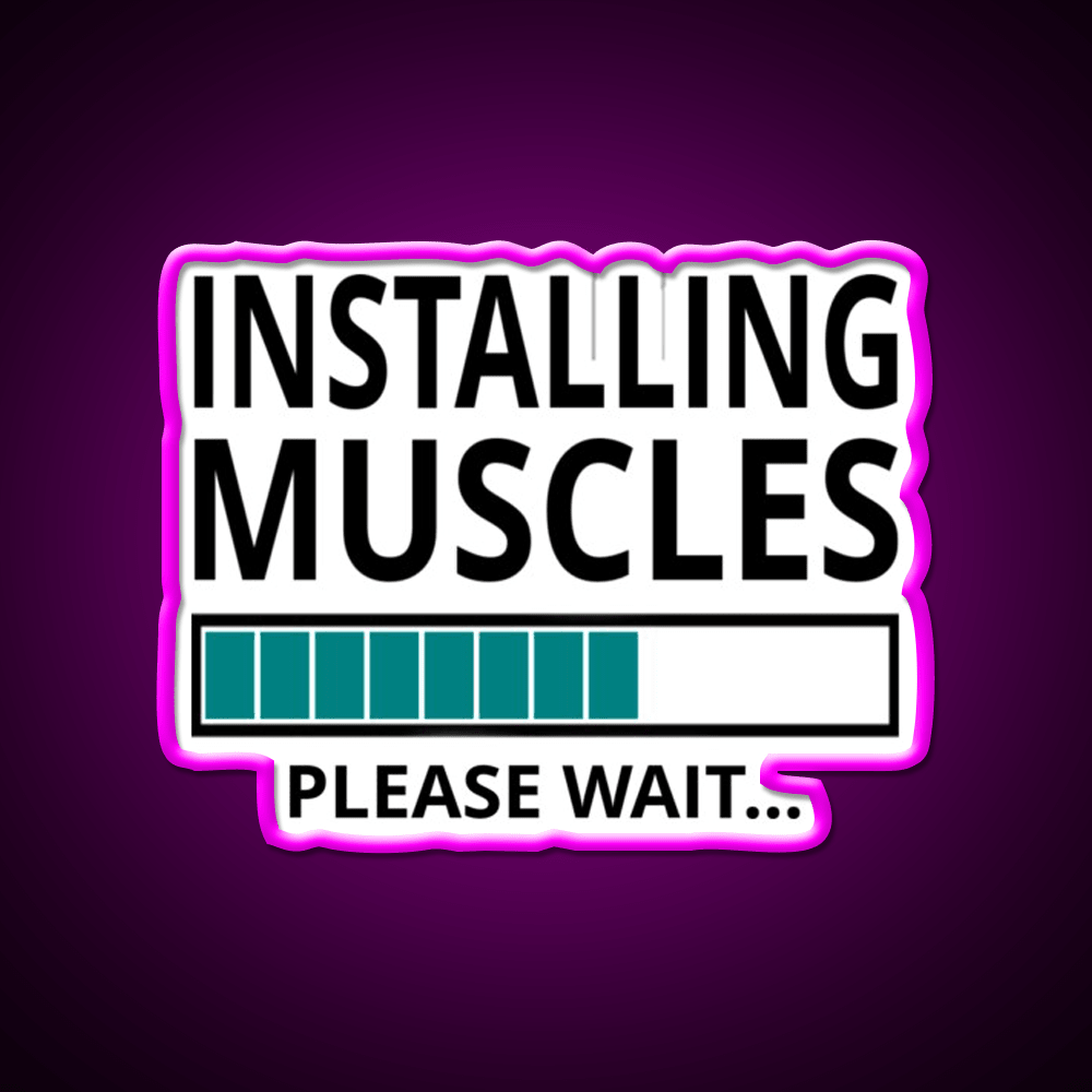 Installing Muscles Please Wait Gym Fitness Led Neon Sign Rgb Color - Shineneon