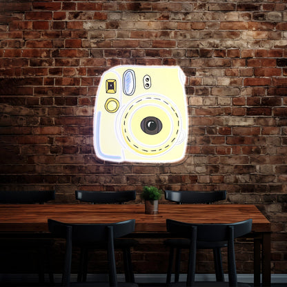 Instant Camera Yellow Artwork Home Decor - Shineneon