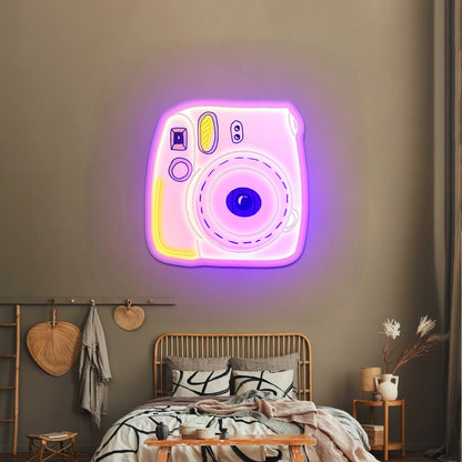 Instant Camera Yellow Artwork Home Decor - Shineneon