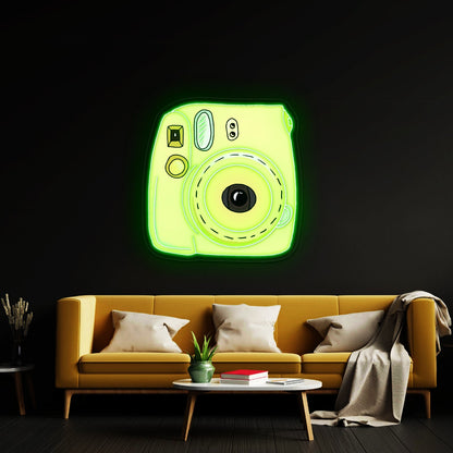 Instant Camera Yellow Artwork Home Decor - Shineneon