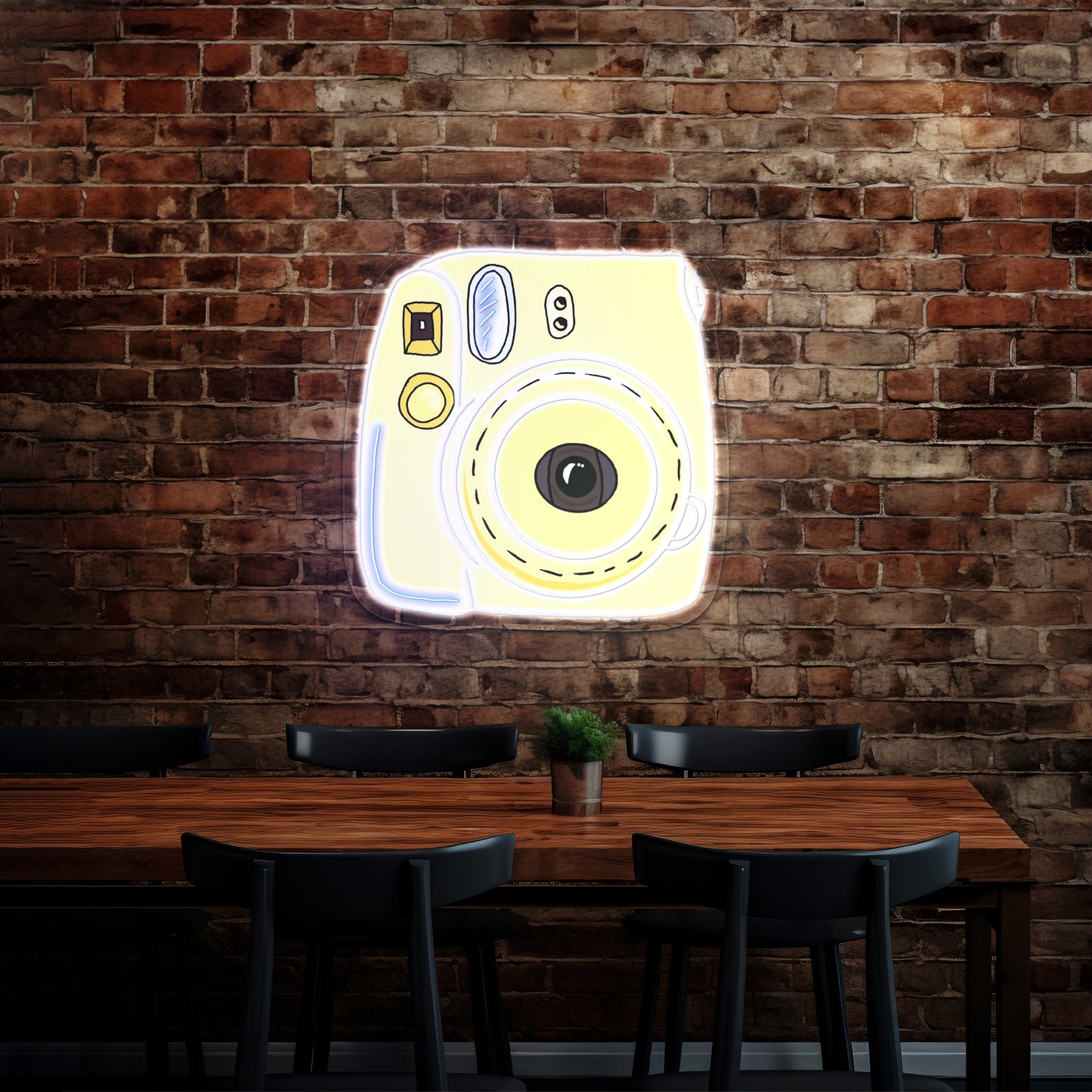 Instant Camera Yellow Artwork Home Decor