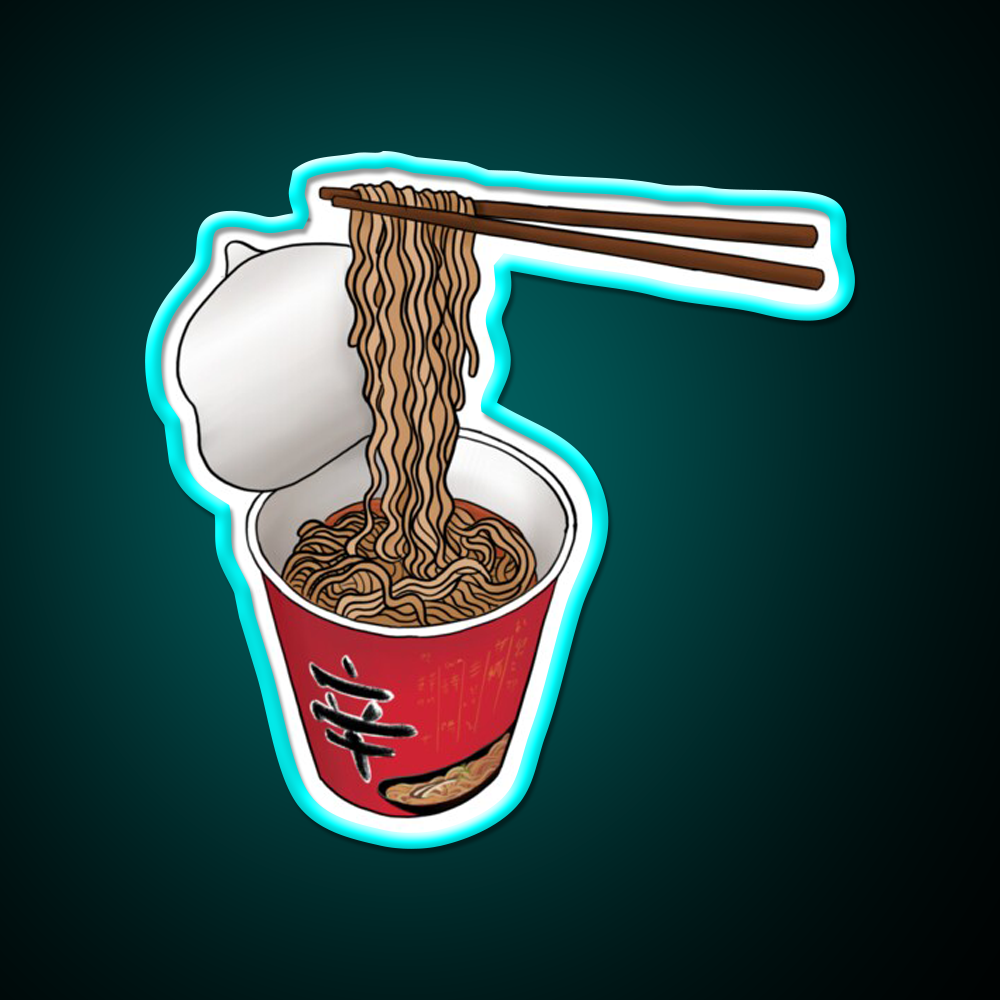 Instant Ramen Noodle Cup Snack Food Led Neon Sign Rgb Color