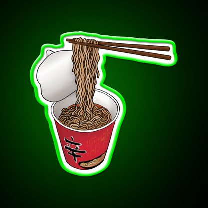 Instant Ramen Noodle Cup Snack Food Led Neon Sign Rgb Color