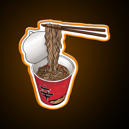 Instant Ramen Noodle Cup Snack Food Led Neon Sign Rgb Color