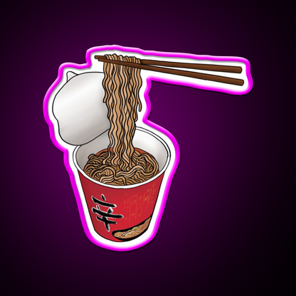 Instant Ramen Noodle Cup Snack Food Led Neon Sign Rgb Color