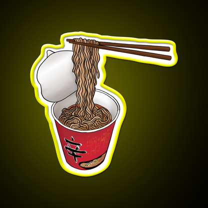 Instant Ramen Noodle Cup Snack Food Led Neon Sign Rgb Color