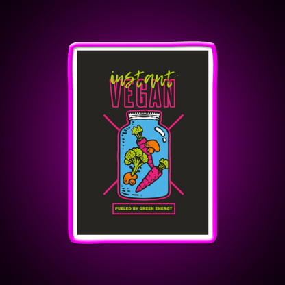 Instant Vegan Fast Food Led Neon Sign For Burger Place Rgb Color - Shineneon