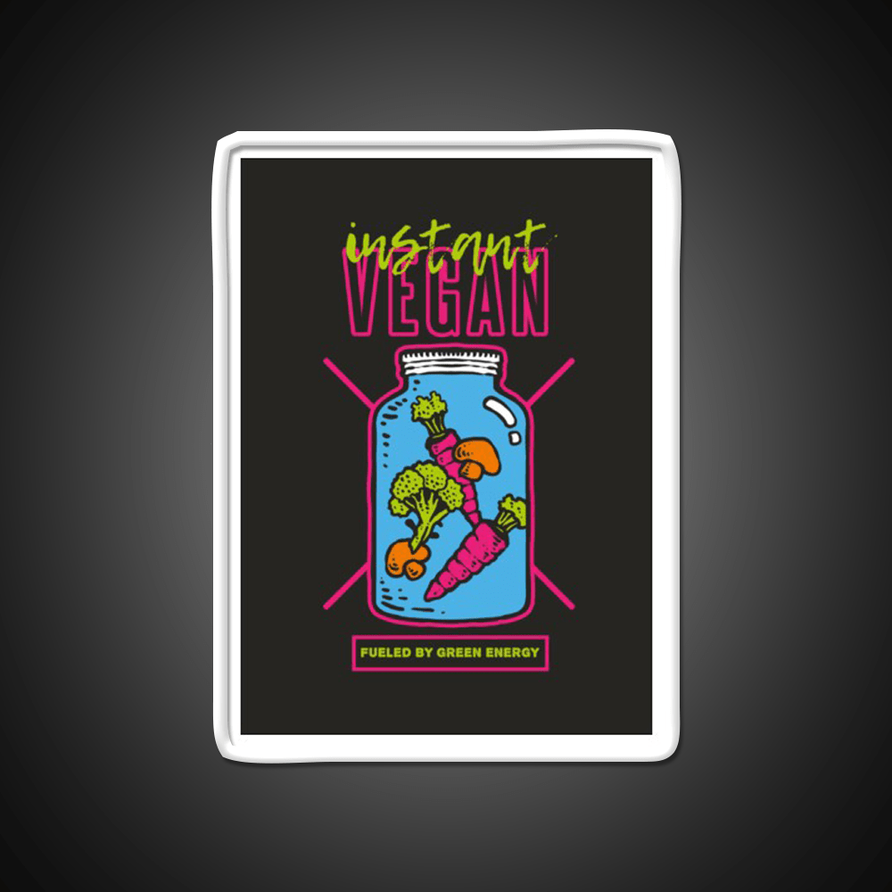 Instant Vegan Fast Food Led Neon Sign For Burger Place Rgb Color - Shineneon