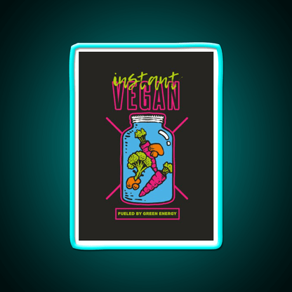 Instant Vegan Fast Food Led Neon Sign For Burger Place Rgb Color - Shineneon