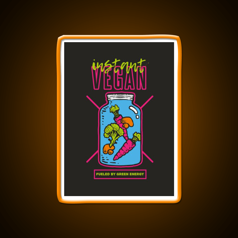 Instant Vegan Fast Food Led Neon Sign For Burger Place Rgb Color - Shineneon