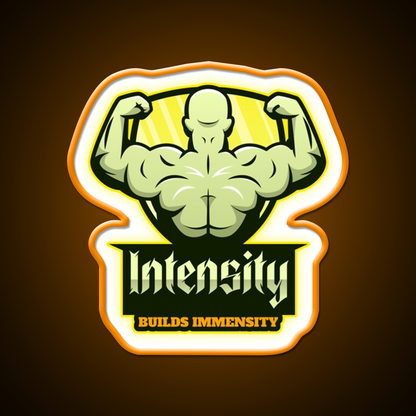 Intensity Builds Immensity Bodybuilding Gym Fitness Led Neon Sign Rgb Color - LED neon sign view 6