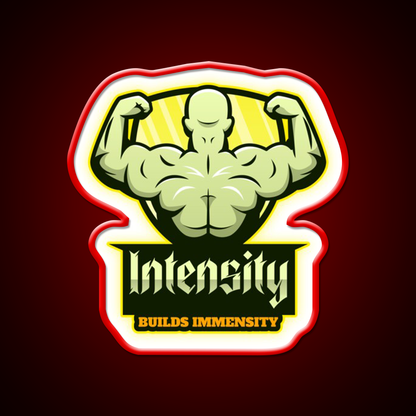 Intensity Builds Immensity Bodybuilding Gym Fitness Led Neon Sign Rgb Color - LED neon sign view 10