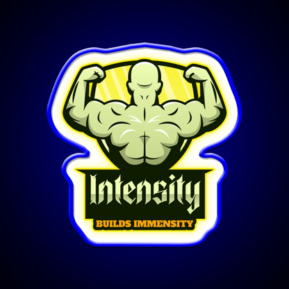 Intensity Builds Immensity Bodybuilding Gym Fitness Led Neon Sign Rgb Color - Shineneon