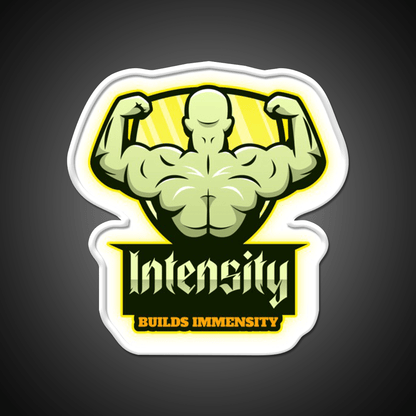 Intensity Builds Immensity Bodybuilding Gym Fitness Led Neon Sign Rgb Color - Shineneon