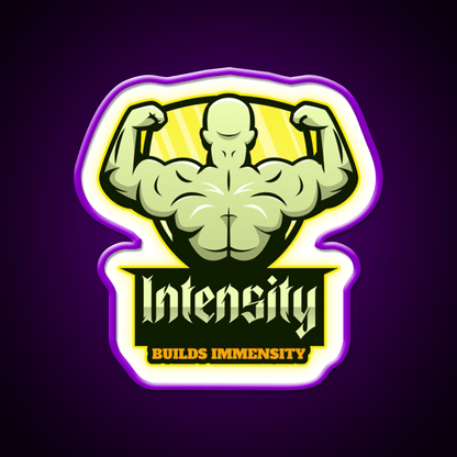 Intensity Builds Immensity Bodybuilding Gym Fitness Led Neon Sign Rgb Color - Shineneon
