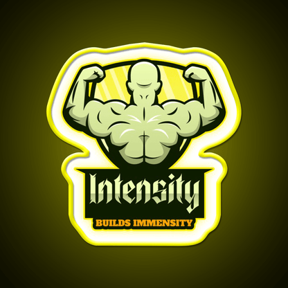 Intensity Builds Immensity Bodybuilding Gym Fitness Led Neon Sign Rgb Color - Shineneon
