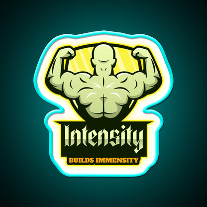 Intensity Builds Immensity Bodybuilding Gym Fitness Led Neon Sign Rgb Color - Shineneon
