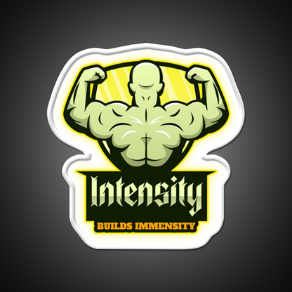 Intensity Builds Immensity Bodybuilding Gym Fitness Led Neon Sign Rgb Color - LED neon sign view 11