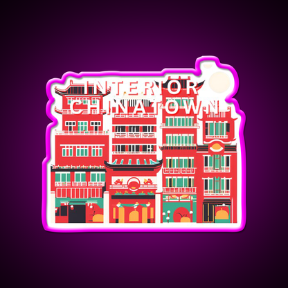 Interior Chinatown Asian Cultural Led Neon Sign Rgb Color - Neon sign mounted on wall in room