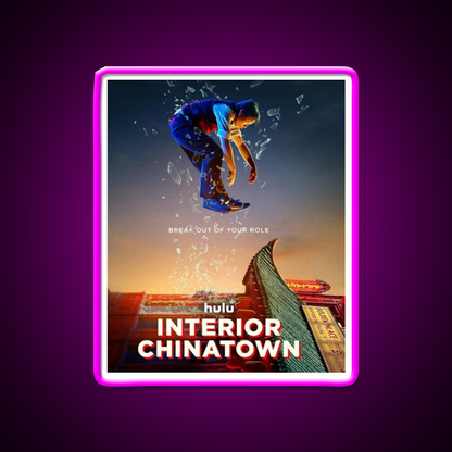 Interior Chinatown Asian Cultural Led Neon Sign Wall Decor Rgb Color - Neon sign mounted on wall in room