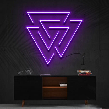 Interlocking Triangles Led Neon Sign Fmodern Decor - Shineneon