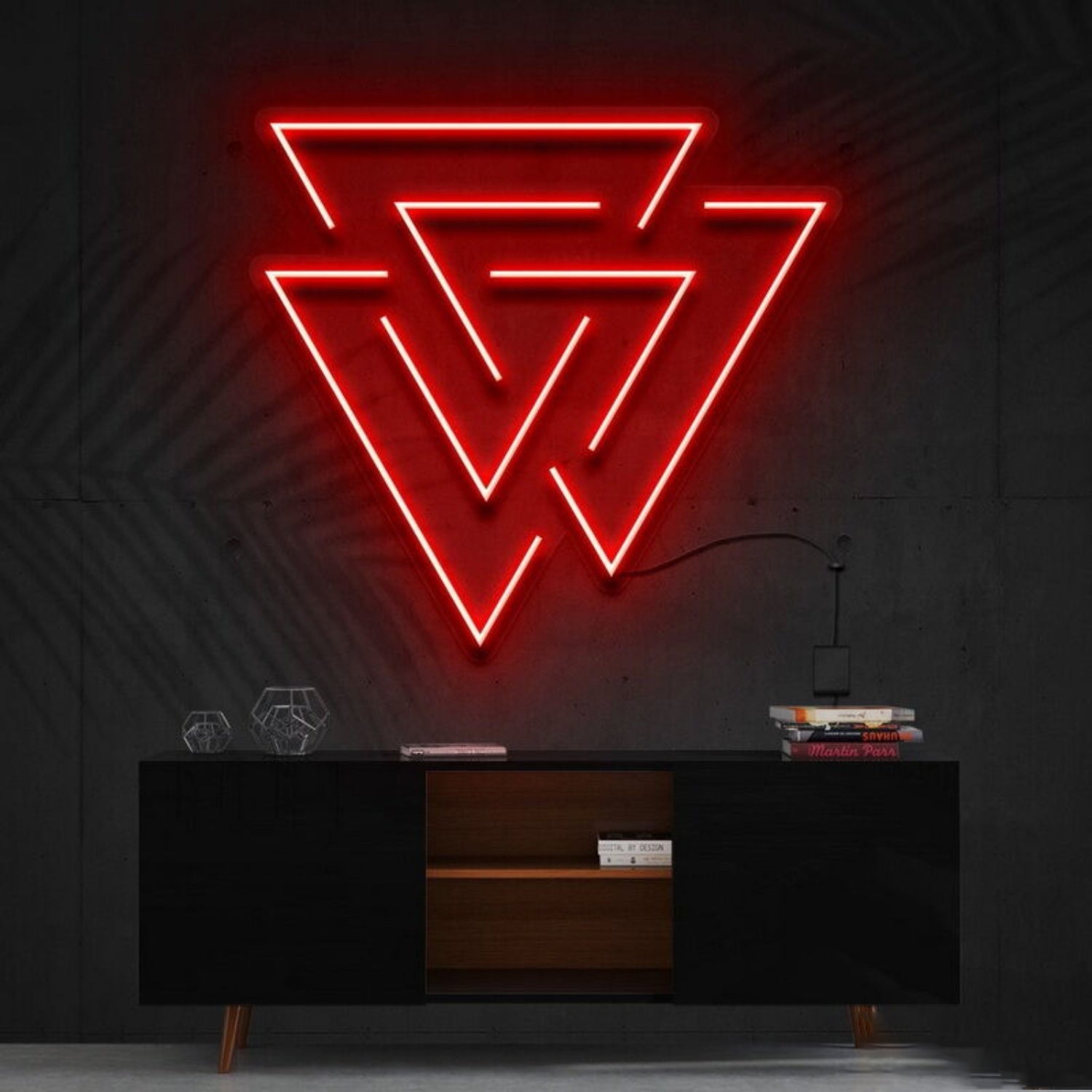 Interlocking Triangles Led Neon Sign Fmodern Decor - Shineneon