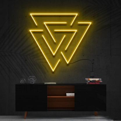 Interlocking Triangles Led Neon Sign Fmodern Decor - Shineneon