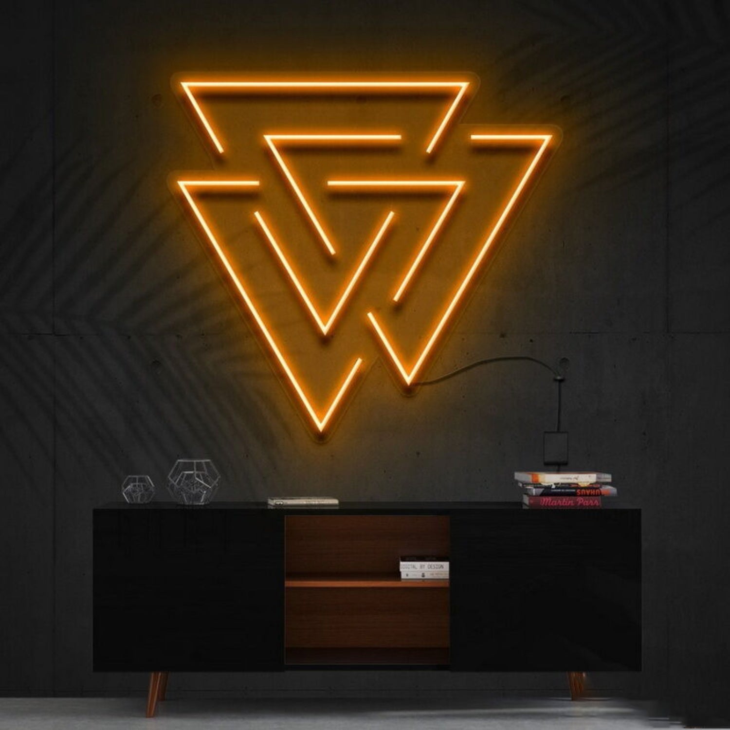 Interlocking Triangles Led Neon Sign Fmodern Decor - Shineneon