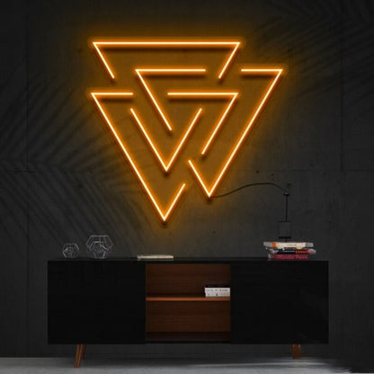 Interlocking Triangles Led Neon Sign Fmodern Decor - Shineneon