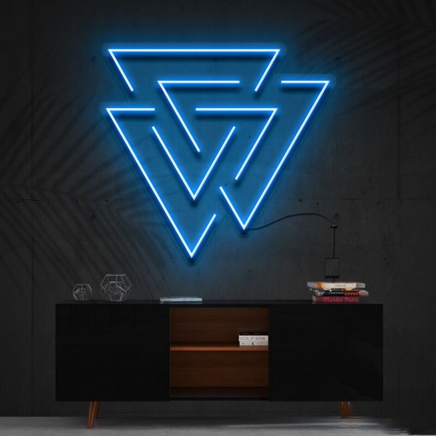 Interlocking Triangles Led Neon Sign Fmodern Decor - Shineneon