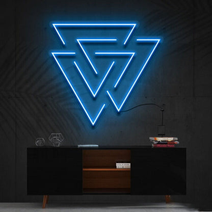 Interlocking Triangles Led Neon Sign Fmodern Decor - Shineneon