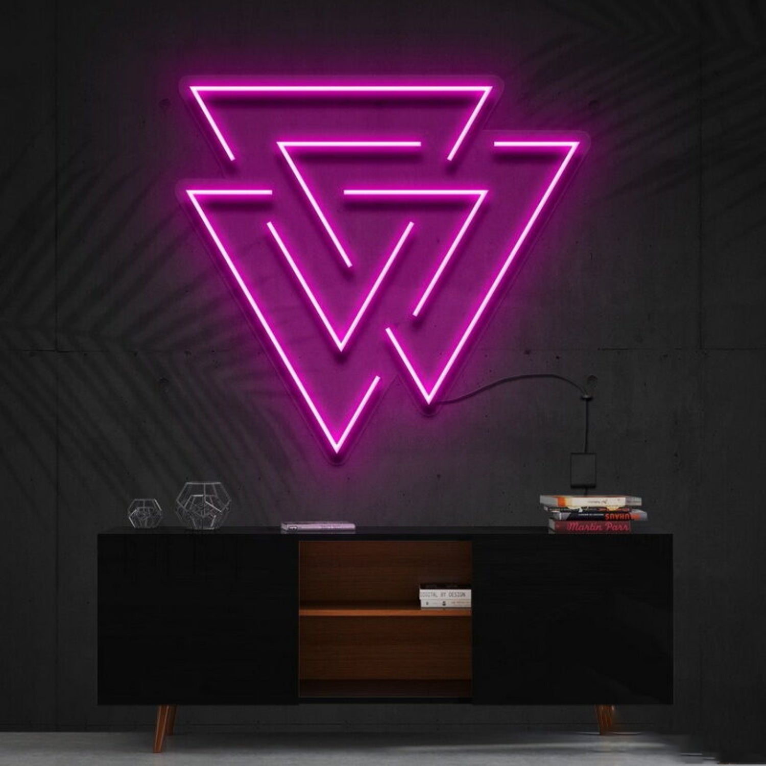 Interlocking Triangles Led Neon Sign Fmodern Decor - Shineneon
