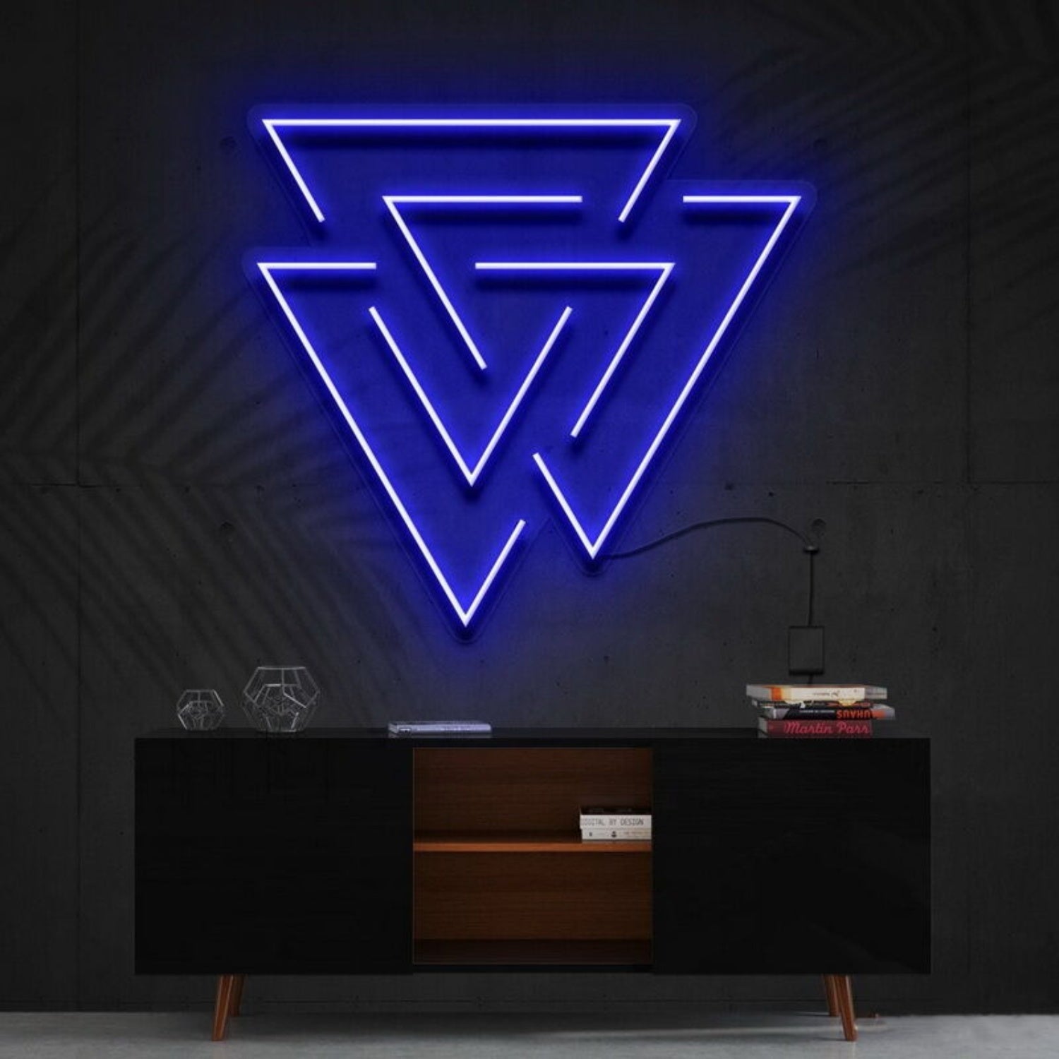 Interlocking Triangles Led Neon Sign Fmodern Decor - Shineneon